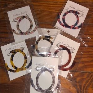 Acrylic 2 in hoop earrings